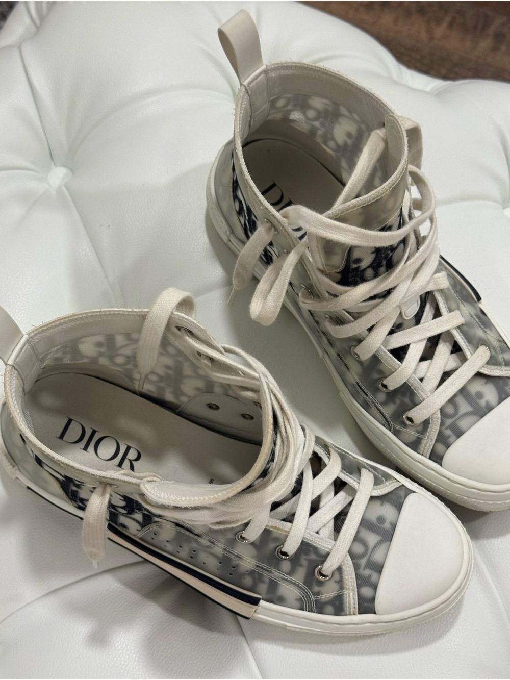 White and Black Dior Oblique Canvas